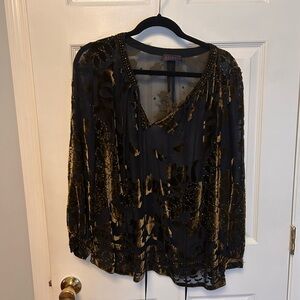 Hale Bob sheer velvet top - Size S/M